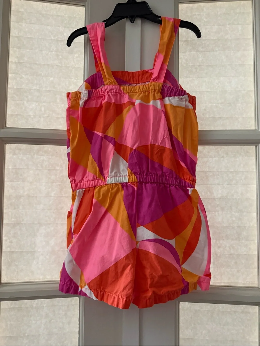 Gymboree Pink Orange Purple Geometric Cotton Romper